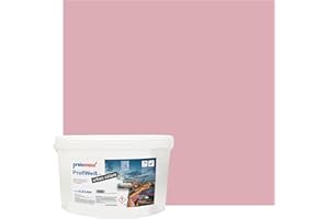 Preismaxx Profiweiß Wandfarbe rosa 5L, hohe Deckkraft, dispersionsfarbe innen, Innenfarbe wandfarbe kirschblüte deckend, Deckkraftklasse 2, matt innenfarbe Profi Qualität