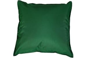 EHD Fundas de cojín de jardín impermeables para muebles de exterior e interior, fundas de cojín totalmente impermeables (verde oscuro, 60 x 60 cm)