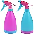 500ML Mist Spray Bottles 2 Pack Refillable Sprayer Leak Proof Trigger Spraying Bottle with Mist Stream for Cleaning, Gardening