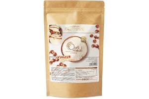 IOGENIX iO.GENIX - OATMEAL | Harina de Avena | 1kg | 100% Avena Integral | Fuente de Proteína | Bajo Contenido en Azúcares (Vainilla Avellanas)
