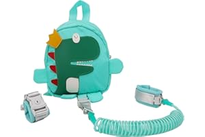 Petyoung Correa de mochila 2 en 1 para niños pequeños, arnés de mochila de dinosaurio con correa antipérdida para niños de 1 a 5 años