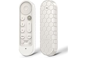 Fintie Etui na pilot zdalnego sterowania do Google TV Streamer (4K) Voice Search Remote 2024 - [seria ula] lekkie, antypoślizgowe, odporne na uderzenia silikonowe etui ochronne, cienkie etui, białe
