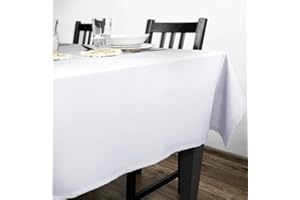 ‎ROLLMAYER Rollmayer Tischdecke Tischtuch Tischwäsche Gastronomie Kollektion Vivid Uni einfarbig pflegeleicht waschbar zur Auswahl, Produkt für den täglichen Gebrauch(Weiß 1, 120x220cm)