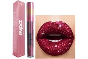 Allbesta 15 Farben Matte Glitzer Lippenstift Metallic Pearl Lipgloss Wasserdicht Dauerhaft