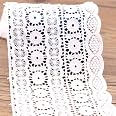 Pizzo nylon ricamo cotone bianco art. PCR0073 conf. 1 MT