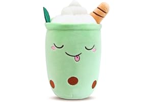 Guiffly Bubble Tea Plush, Boba Plush Fluffy Stuffies Soft Toys Cuddle Pillow Cute Stuff Squish Mallow Plush Toy Fluffy Stuffies Boba Plushies Milk Tea Hugging Pillow Cuddle Cushion