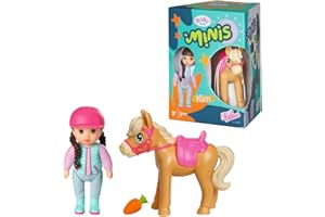 BABY born Mini tor wyścigowy z Kim 906149, lalka 7 cm z ekskluzywnymi akcesoriami i ruchomym korpusem dla realistycznej zabawy, odpowiednia dla dzieci od 3 lat