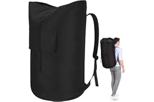 PAMLIAPY Wäschebeutel Reise Schmutzwäsche XXL 115 Liter, Wäschesack mit 2 Gepolsterte Schultergurte, laundry bag travel, Wasserdicht Wäschetasche Faltbare Aufbewahrungsbeutel, Daypacks Seesack Rucksack