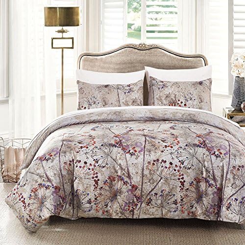 RoyalPie -Duvet Cover Sets- Multi Printed Pattern -Reversible -Machine Washable -with Zipper Closure -3 Piece Bedding Set (Queen, #06)