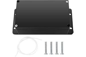 QIWUHAI Elektronik Anschlussdose, Abzweigdosen wasserdichte IP65, Verteilerdose Aufputz, Aufputzdose, Electronic Projekt Box, Anschlusskasten Gehäuse Kunststoff (Schwarz, mit festem Ohr, 158x90x60mm)