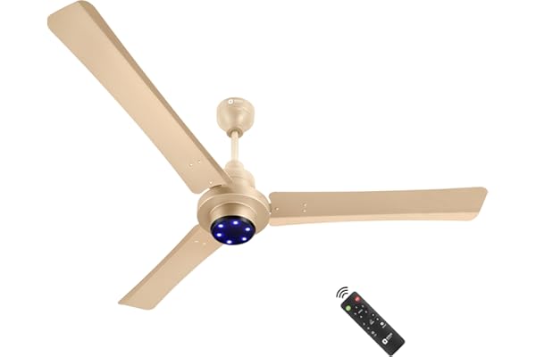 Orient Electric I Tome Pro 1400 mm BLDC Ceiling Fan with Remote BEE 5-star rated Energy Saving Fan 3-year warranty by Orient (Topaz Gold)