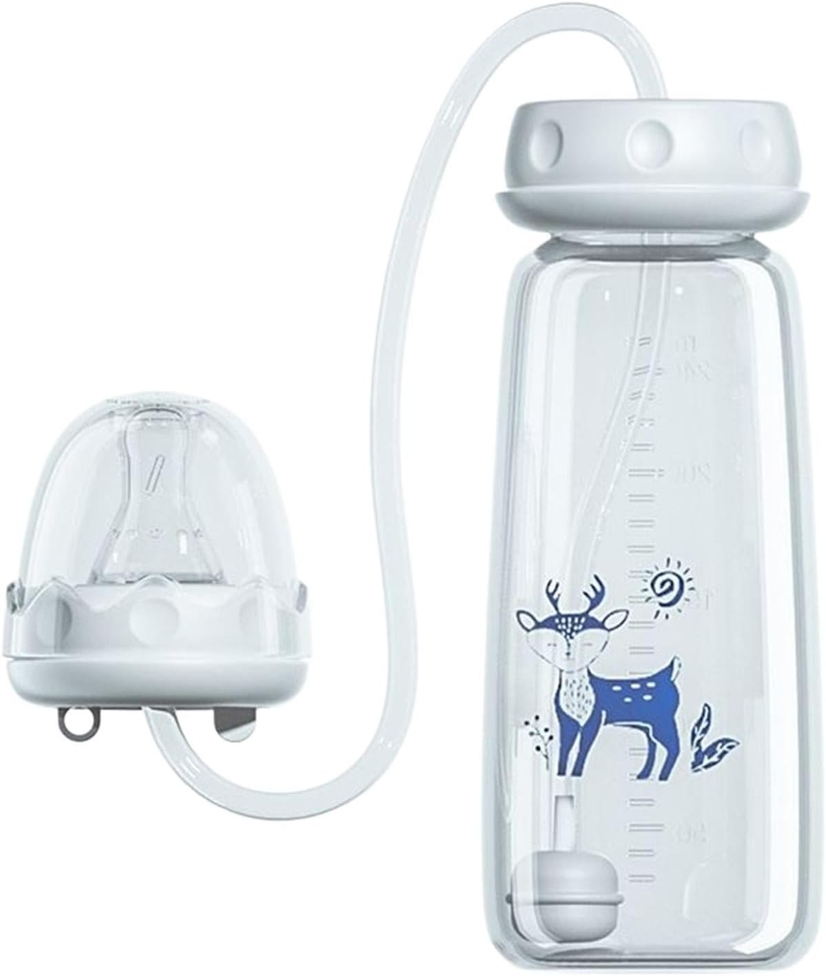 Hand Free with Milk Bottle - Anti-Colic Feeding Bottle, Adjustable Fast Flow Milk Bottles for Boys Girls Indoor Outdoor Home Bedroom Living Room Hotel