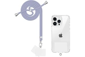 Yoedge Smycz do telefonu komórkowego, uniwersalna, regulowana, odpinana, nylonowa smycz na szyję łańcuszek na szyję pasek na ramię z 2 łatkami do większości telefonów i smartfonów, szary 2