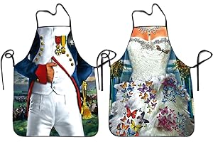 Anzhee Sexy Cooking Apron for Men Women - Barbecue Apron with Funny Motif Bib for Party Costume Gift
