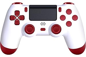 SWCTIM Replacement Wireless Controller for PS4/Slim/Pro, with Upgraded Joystick/Dual Vibration/6-Axis Motion Sensor/Audio Function