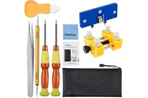 Vastar Uhrenwerkzeug, Uhren Öffner für die Rückseite der Uhr, Batteriewechsel Werkzeug für Uhren, mit Handbuch und Aufbewahrungstasche (Uhrenwerkzeug)