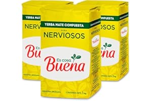 Qumir - Pack de Yerba Mate Es Cosa Buena Nerviosos 1Kg - 3 Unidades - Total 3 Kg de Yerba Mate - La Yerba de Siempre con nuevo nombre