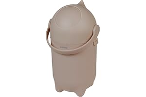 Nattou Seau à Couches Dropy, Résistant aux odeurs, Ouverture facile d’une seule main, 49,5 x 28 cm, Polypropylène/ABS, Taupe
