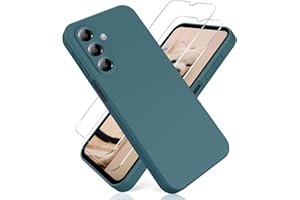 YiKaDa - Hülle für Samsung Galaxy A26 5G & [2 Stück] Schutzfolie, Ultradünnes Weiches TPU Silikon Schutzhülle - Dunkles Nachtgrün