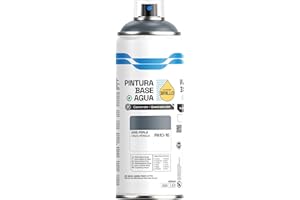 H HANSEL HOME Pintura Spray Base Agua 400ml - Para Muebles, Metal, Plástico y Madera - Ecológica y Sin Olor, Colores Duraderos - Gris Perla, 1 unidad