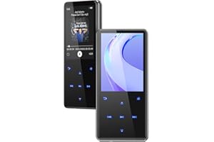 PINHUI Reproductor MP3 Bluetooth 5.3,64GB Reproductor de música portátil con Altavoz Incorporado, Shuffle, Video, eBook, podómetro, Radio FM, 2.4 Pulgadas de Pantalla Ancha,Tarjeta TF Ampliable hasta 128 GB