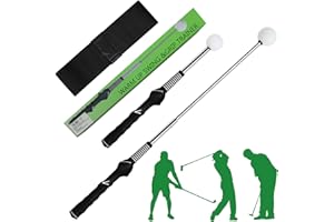 Aonuily Golf Swing Training Aid, Retractable Golf Grip Trainer with Arm Band Adjustable Alignment Stick Golf Swing Trainer for Men Women Gift