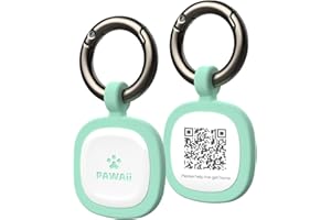 ‎PAWAII Pawaii Hundemarke, Personalisierte Hundemarken und Katzenmarken, QR Code Adressanhänger für Hunde, Dog Tag mit Hunde Online Profil, Geräuschlos und Verschleißfest Silikon Hunde Tag Light Green
