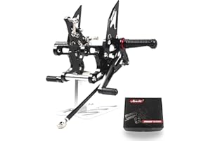 Arashi (Version2.0) Regolabile Pedaline Pedane Posteriori Pedane Arretrate Pedane Poggiapiedi per CBR650R/CB650R/CBR650F 2019-2023 Accessori Pedana Pedalini Pedalina CBR 650R CB 650 R Nero 19 20 21