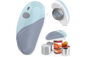 HUIJUKEJI Ouvre-boîte électrique, rechargeable et câble USB, ouvre-boîte automatique avec fonctionnement à une touche, sans danger pour toutes les tailles, gadget de cuisine pour personnes âgées, arthrite et