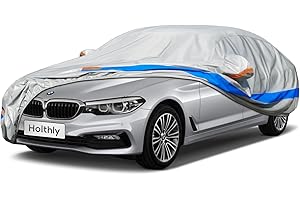 Telo Copriauto da Esterno, Holthly 10 Strati Telo Copri Auto Felpato 100% Impermeabile, Copertura Auto Adatta per Berlina Audi A8, Mercedes S Class, BMW 7 Serie, Porsche Panamera,ecc. 3XXL