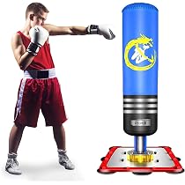 Sac De Frappe Sur Pied ZERRO 166cm – Diamètre 30cm, Autoportant, Avec Pompe, Pour Boxe Et MMA