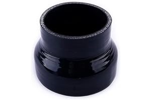 LUXERAD,3 to 4 inch Silicone Reducer Straight Coupler Hose,ID 3″ to 4″(76-102mm)，4-Ply Reinforced Turbo Intercooler Intake Piping Reducer Coupler Industrial Hydraulic Hoses (3″-4″, Black)