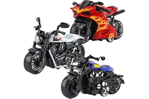 SHDIEHJFMLDH 3 Giocattoli in Lega di Moto, Modello di Moto per Amici e Bambini, Gioco Educativo, Regalo di Compleanno