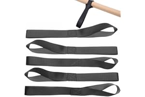 QOWUXHZ 5 Piezas Cinchas De Amarre Pequeñas Correas De Amarre Suaves Correa De Trinquete Correas De Amarre Suaves para Portabicicletas Remolque Quad ATV Negro 30.5X2.5Cm