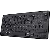 Trust Lyra Tastiera Bluetooth Multidispositivo, Layout Italiano QWERTY, 85% Plastica Riciclata, Tastiera Wireless Ricaricabil