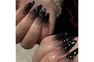 Cosmeria Press On Nails Set de uñas cortas para pegar, ideal para Halloween, uñas postizas de gel suave para cualquier ocasión