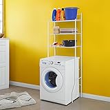 Inbagno Scaffale Sopralavatrice L.66 cm 3 ripiani in Acciaio Bianco Salvaspazio in KIT DI MONTAGGIO