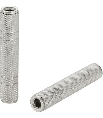 2x Adattatore accoppiatore minijack mini jack 3,5mm femmina femmina - connettore stereo per cavo prolunga estensione - Adaptout marca francese