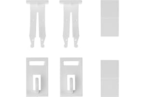 Lichtblick Fensterhaken KH.001.SB für Dekoration, Klemmfix, ohne Bohren, Kunststoff, 100% Kunststoff, U-förmig, 2 Haken, Weiß, minimalistisch, Klebemontage, Fliese, Metall