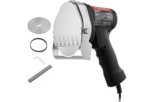 VEVOR Couteau à Kebab Électrique 80 W, Trancheuse à Viande Turc Shawarma Döner Kebab Commerciale en Inox, Coupe-gyro avec 2 Lames Diamètre 100 mm, Épaisseur Réglable 0-8 mm, pour Restaurant, Snack-bar