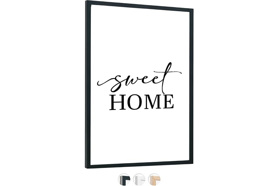 edihome, Marco 50x70 cm de Madera con Lámina Acrílica – Marco de Fotos para Póster, Diploma, Título y Certificados – Horizont