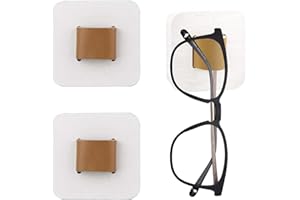 Ianulus 2 Pièces Porte Lunettes, Support Mural pour Lunettes de Soleil, Soleil Porte Lunettes Mural, Bois Porte Lunette Mur Sans Perçage, pour DéCoration Maison Chambre à Coucher et du Salon (Blanc)