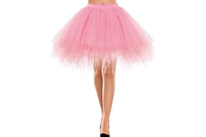 Bbonlinedress Jupe Tulle Ballet Tutu Danse Classique Courte Style Années 50s en Tulle Evasé
