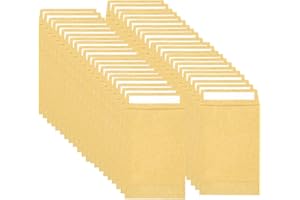QincLing 150 PCS Mini Kraft Paper Coin & Small Parts Envelopes - Brown Self-Adhesive Seed Envelopes for Coin, Jewelry, Stamps, Craft Supplies, Small Items (3.54 × 2.36inch)