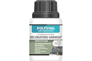Polyvine Decorators Varnish Dead Flat – Water Resistant Clear Varnish with UV Protection - Seals and Protects Emulsion, Acrylic Paint, Wallpaper, Wood, Furniture, Plaster & Fabric, 100ml