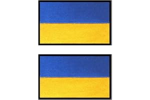 ZCKETO 2 St. Ukraine Flagge Patch- Taktisch Ukrainisch Nationales Emblem, Bestickter Aufnäher mit Verschluss, Militär Bänder für Rucksäcke Kleidung Taschen Uniform Weste Jersey Reisen