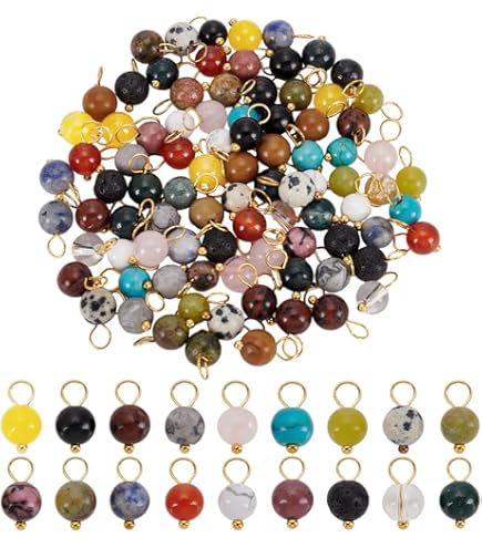 Perles Et Connecteurs En Agate Naturelle - Pierre Ambrée - Pour Création Bijoux - Neuf