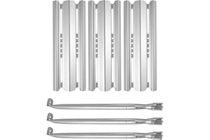 WELL GRILL Sear Plate & Bruciatore - Set di 3 tubi per barbecue a gas Napoleon Legend LEX 485 605 730 Series, Prestige 500, Rogue 365, LD485RB, LD485RSIB, in acciaio inox