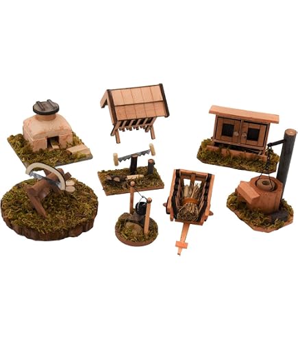 Miniatur Futterkrippe Mit Moos – 6 Cm Lang, Puppenhaus-Zubehör, Deko Für Dioramen