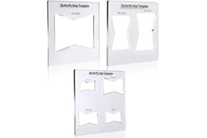 ‎TISSTING Tissting 3 Stück Transparente Acryl Schmetterlings Schleifen Fräs Vorlage für Holzbearbeitung Schmetterling Bowtie Intarsienschablonen Router gehärtetes Acryl Router Schablonen für präzise Schnitte